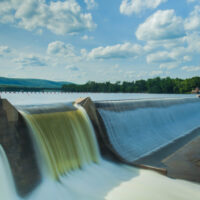 Hydroelectric,Power,Energy,Plant,With,Turbines,And,Water,Spills,For